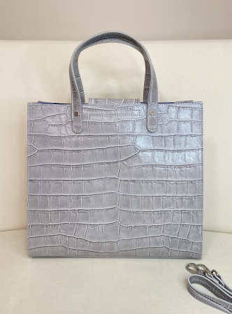 Сумка 0148 Серый (кроко-кожа) (321)